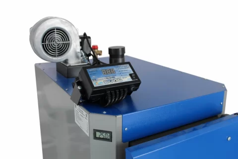 Centrala pe combustibil solid, (lemn, carbune), Fornello JOKER 42 kW, cu Ventilator si Automatizare