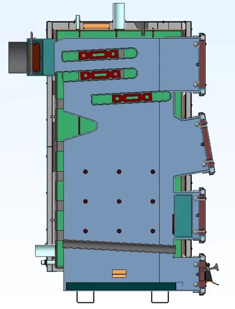 Centrala pe combustibil solid, (lemn, carbune), Fornello JOKER 42 kW, cu Ventilator si Automatizare