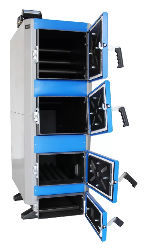 Centrala pe combustibil solid, (lemn, carbune), Fornello JOKER 42 kW, cu Ventilator si Automatizare