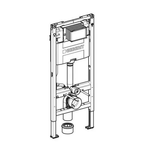Rezervor incastrat Geberit Duofix pentru vas wc suspendat, 112 cm, cu rezervor incastrat Omega 12 cm