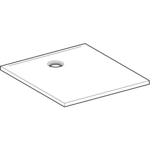 Cadita de dus Geberit CleanFloor30, 100x90x3.5 cm, gri mat