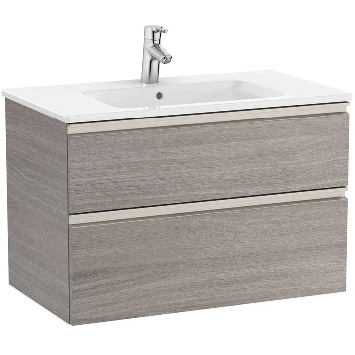 Set mobilier baie Roca The Gap 80x46xH54 cm, stejar inchis