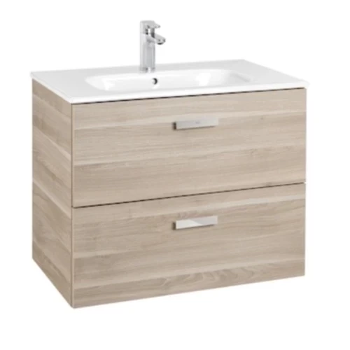 Set mobilier baie Roca Victoria Basic Unik 70 cm, maro deschis