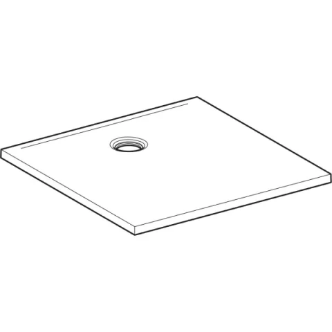 Cadita de dus Geberit CleanFloor30, 90x90x3.5 cm, patrata grafit mat