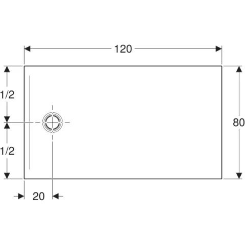 Cadita de dus Geberit CleanFloor30, 140x80x3.5 cm, grafit mat