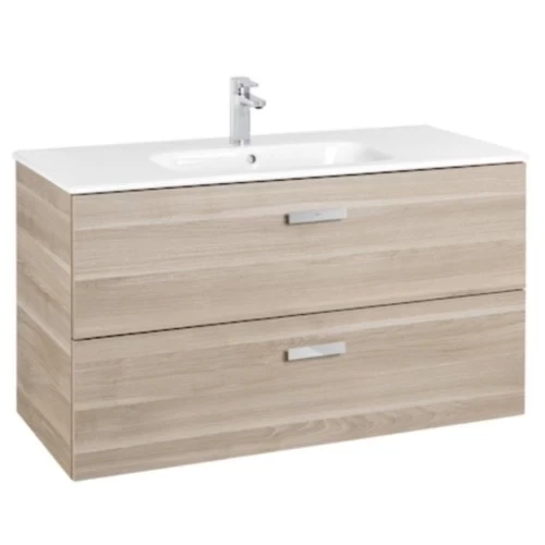 Set mobilier baie Roca Victoria Basic Unik 100 cm, maro deschis
