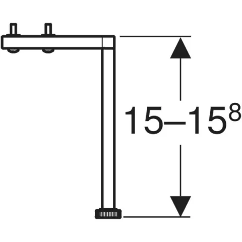 Set picioare inguste Geberit, reglabil 15-15.8 cm
