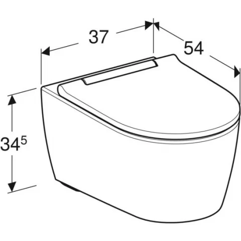 Vas wc Geberit One suspendat cu capac soft-close fără margine alb mat