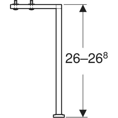 Set picioare inguste Geberit, reglabil 26-26.8 cm