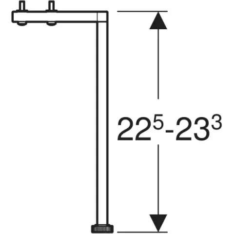 Set picioare inguste Geberit, reglabil 22.5-23.3 cm