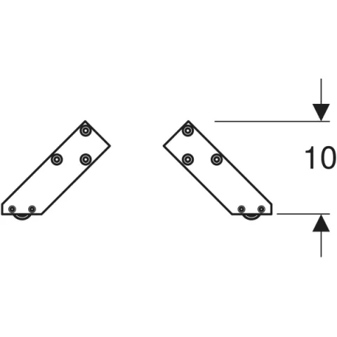 Set picioare inguste Geberit, reglabil 22.5-23.3 cm