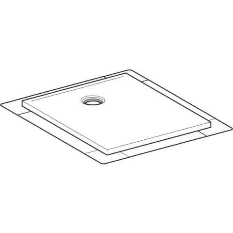 Cadita de dus Geberit CleanFloor30, 90x75x3.5 cm cu folie de hidroizolatie