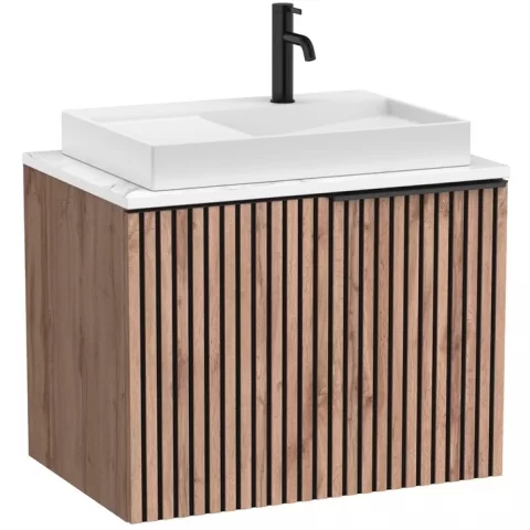 Set mobilier baie cu riflaj Roca Horizon 72x50xH56 cm, bej/alb