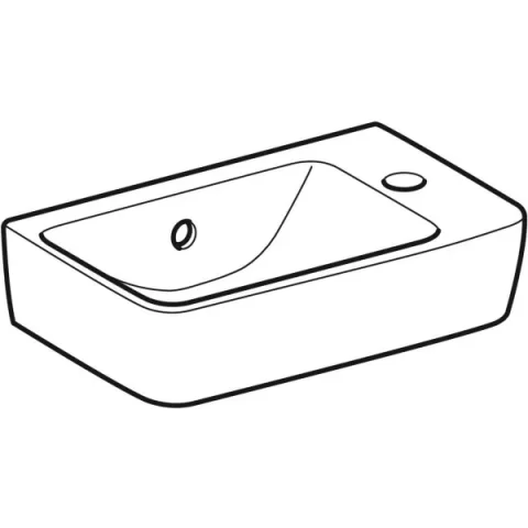 Lavoar Geberit Selnova Compact, 40x25x15 cm, cu proiectie mica