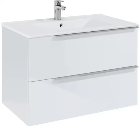 Set mobilier baie Roca Elegant Plus 80x46xH55 cm, alb lucios