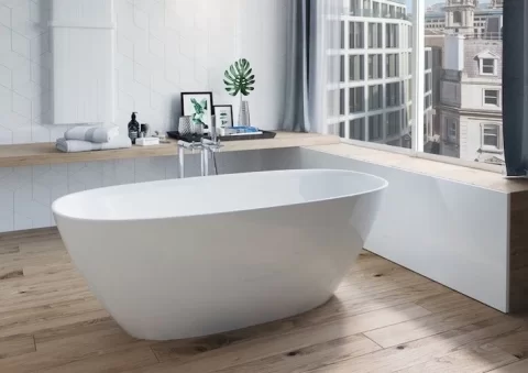 Cada freestanding ovala Roca Ariane compozit 165x75 cm