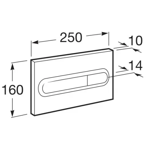Clapeta de actionare WC Roca Duplo PL1 dual-flush, alb lucios