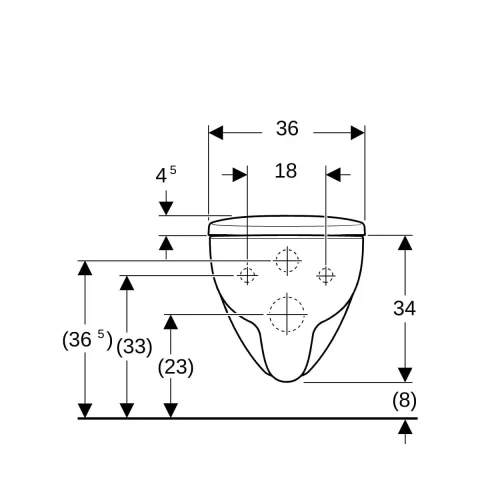 Vas wc Geberit Selnova cu capac soft-close agatat, fara margine, cu spalare turbionara, alb lucios