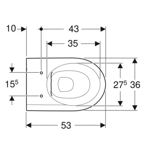 Vas wc Geberit ICon suspendat Rimfree, fara margine