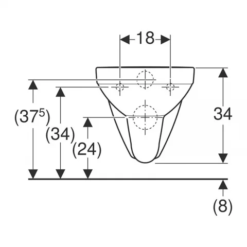 Vas WC suspendat Geberit Selnova Square Rimfree alb lucios