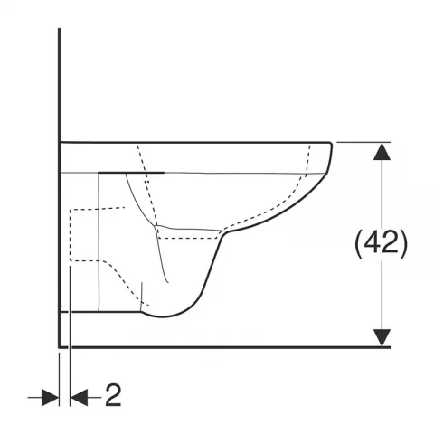 Vas WC suspendat Geberit Selnova Square Rimfree alb lucios