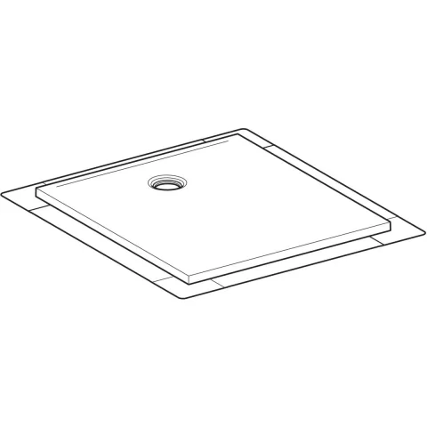 Cadita de dus Geberit CleanFloor30, 100x90x3.5 cm cu folie de hidroizolatie