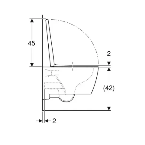Vas wc Geberit ICon suspendat Rimfree, cu capac soft close