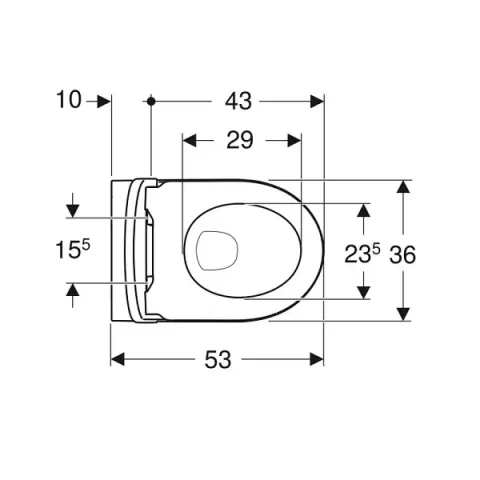 Vas wc Geberit ICon suspendat Rimfree, cu capac soft close