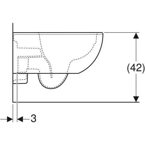 Vas wc Geberit Selnova Premium suspendat fără margine alb