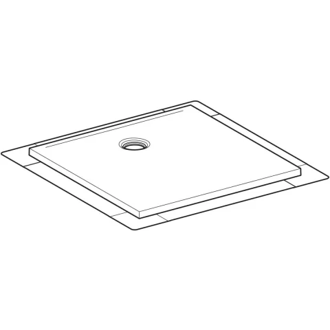 Cadita de dus Geberit CleanFloor30, 90x90x3.5 cm cu folie de hidroizolatie