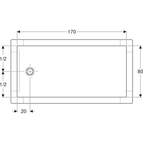 Cadita de dus Geberit CleanFloor30, 170x80x3.5 cm cu folie de hidroizolatie