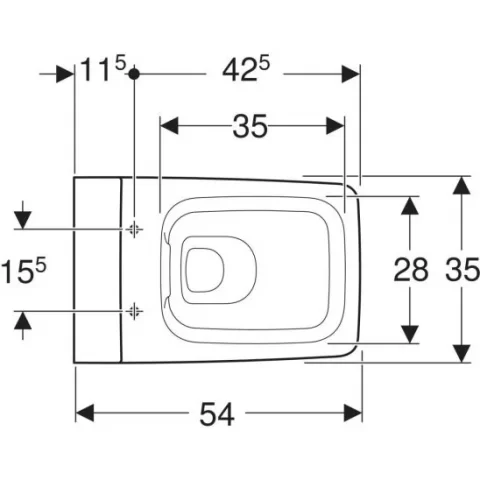 Vas wc Geberit Xeno2 suspendat fără margine alb 