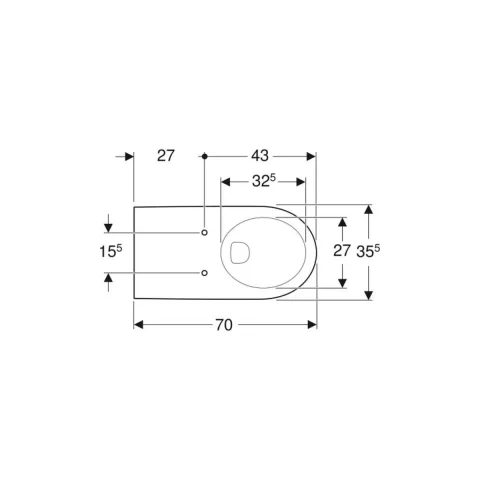 Vas wc Geberit Selnova Comfort suspendat pentru persoane cu dizabilități alb