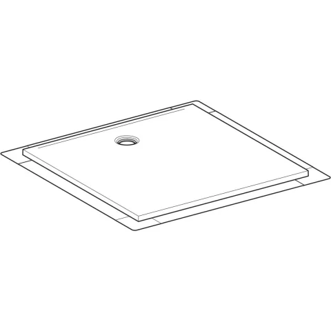 Cadita de dus Geberit CleanFloor30, 120x120x3.5 cm cu folie de hidroizolatie