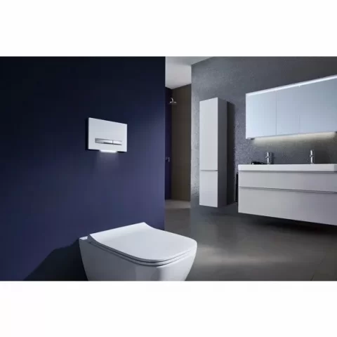 Vas wc suspendat si capac slim softclose Geberit Smyle Square Rimfree
