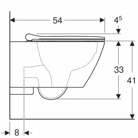 Vas wc suspendat si capac slim softclose Geberit Smyle Square Rimfree