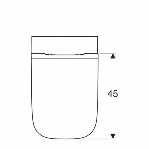 Vas wc suspendat si capac slim softclose Geberit Smyle Square Rimfree