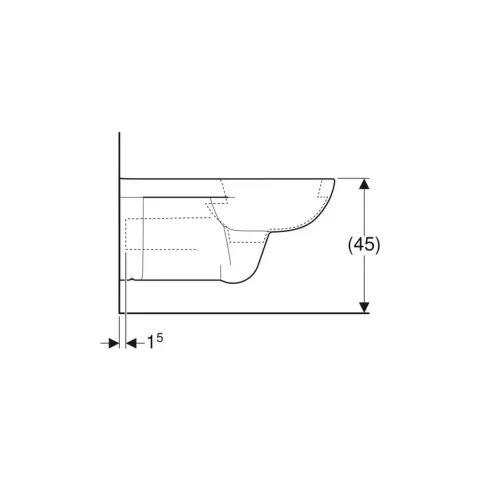 Vas wc Geberit Selnova Comfort suspendat pentru persoane cu dizabilități alb