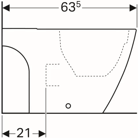 Vas wc Geberit iCon pe pardoseala fără margine alb 
