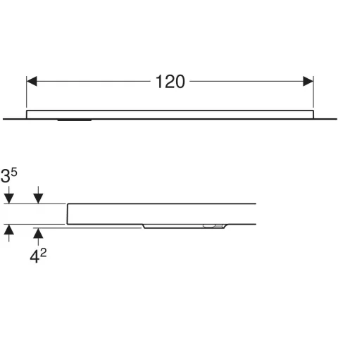 Cadita de dus Geberit CleanFloor30, 120x120x3.5 cm cu folie de hidroizolatie