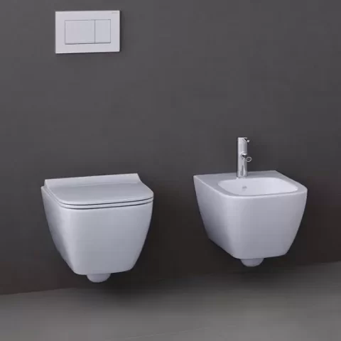 Vas wc suspendat, Rimfree, cu prindere ascunsa, Geberit Smyle