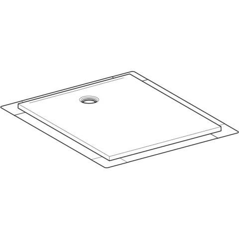 Cadita de dus Geberit CleanFloor30, 120x100x3.5 cm, cu folie de hidroizolatie