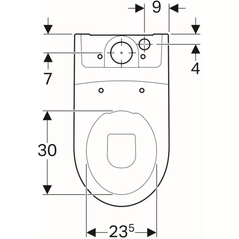 Vas wc Geberit iCon pe pardoseala fără margine alb 
