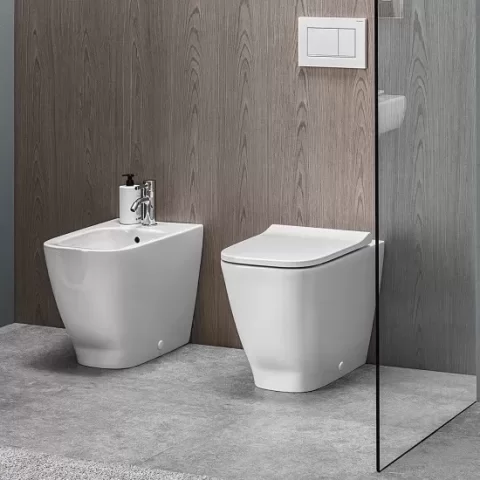 Vas wc stativ Geberit Smyle Square BTW, Rimfree