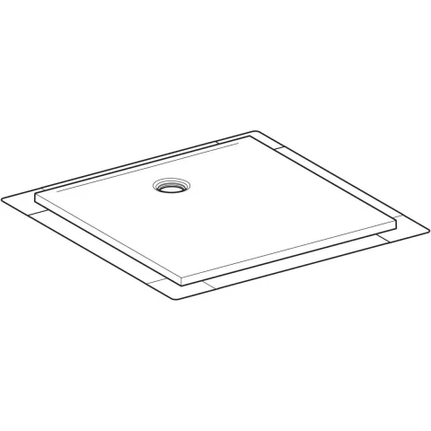 Cadita de dus Geberit CleanFloor30, 100x100x3.5 cm cu folie de hidroizolatie