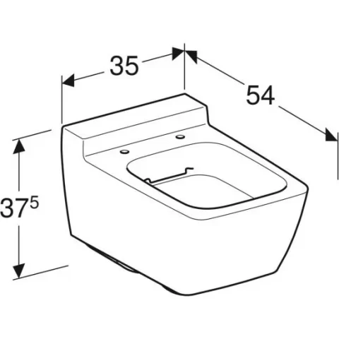 Vas wc Geberit Xeno2 suspendat fără margine alb 