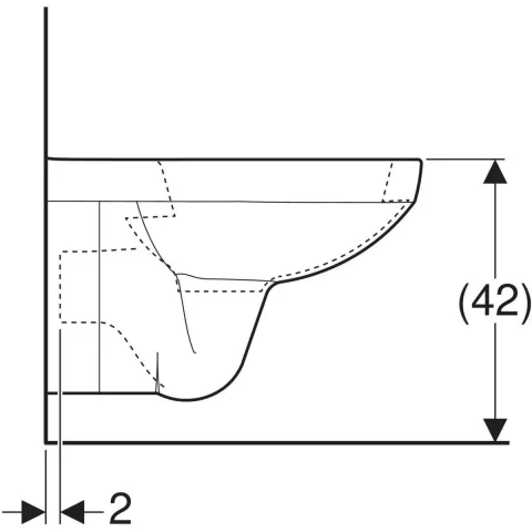 Vas wc Geberit Selnova Square suspendat alb 