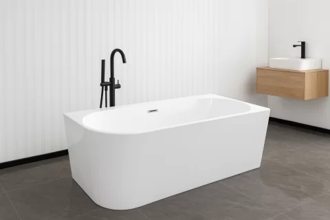 Cada Freestanding PORTO din Acryl, Montaj Dreapta, 160x75x56 cm