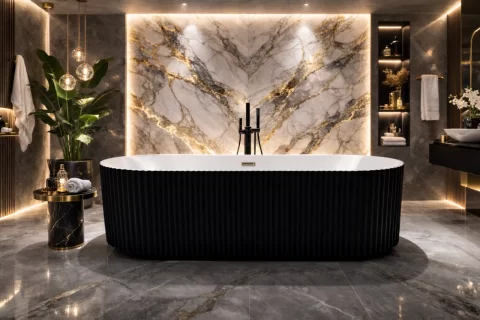 Cada freestanding VELLORA Black 170x80