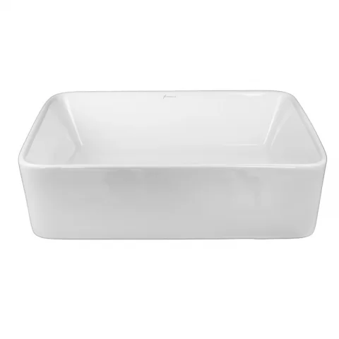 Lavoar pe blat Fluminia, Ares, dreptunghiular, 48 x 37 cm, alb